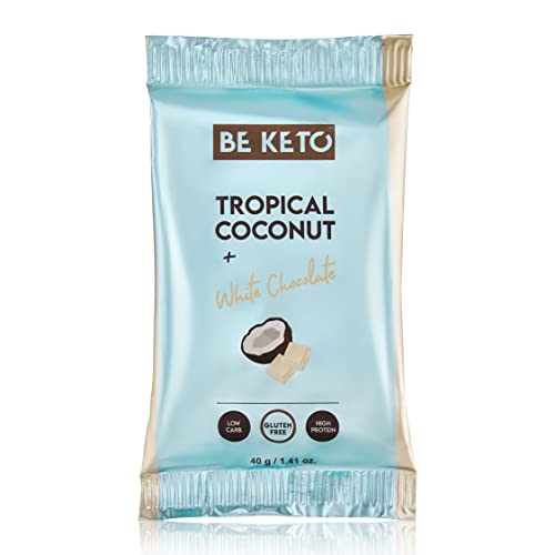 BeKeto™ Keto-Riegel – Tropische Kokosnuss – 40 g Low-Carb-Snack von Be Keto