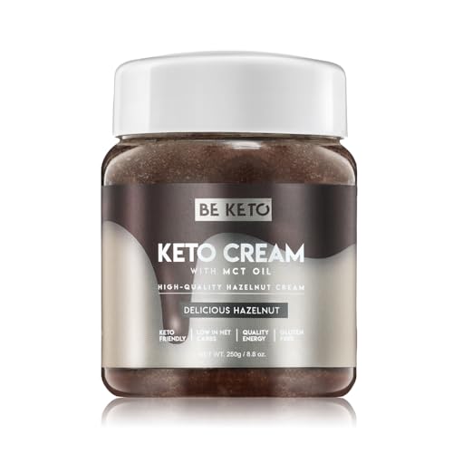 BeKeto Keto Creme Mandel und Vanille mit MCT Öl pflanzlicher Aufstrich für vegane Keto freundliche Lebensmittel glutenfrei 250g von Be Keto