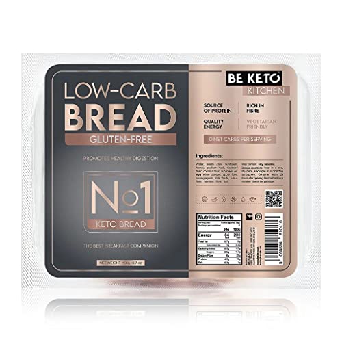 BeKeto No1 Keto-Brot 190 g – Glutenfreies Brot, Keto-Lebensmittel reich an Ballaststoffen und Proteinen für Keto- und Low-Carb-Diät von Be Keto