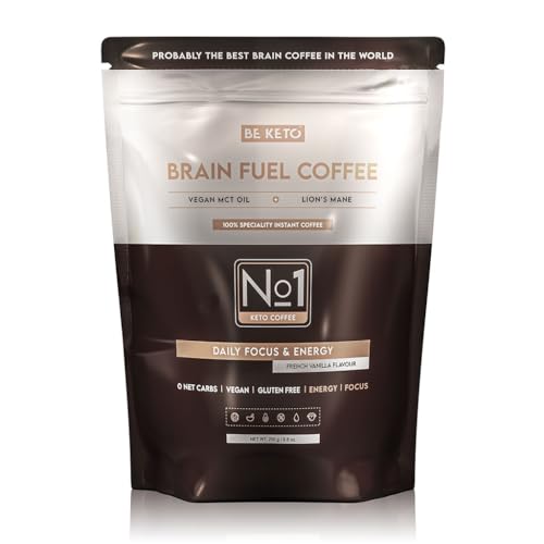 Kaffee löslich - Brain Fuel (Öl MCT & Lion's Mane) - Französische Vanille 250g von Be Keto