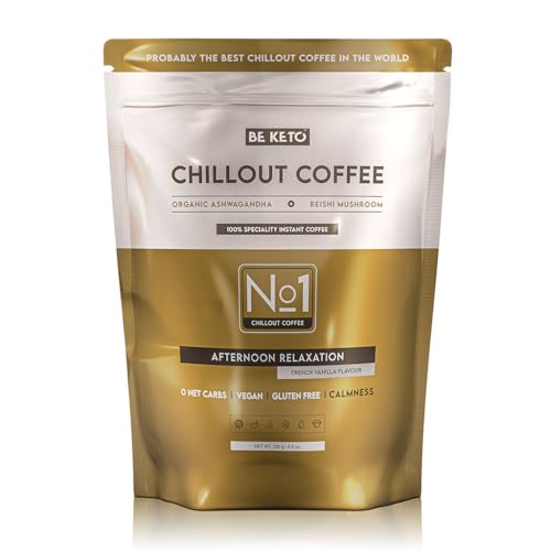 Kaffee löslich - Chillout (Reishi & Ashwagandha) - Französische Vanille 250g von Be Keto