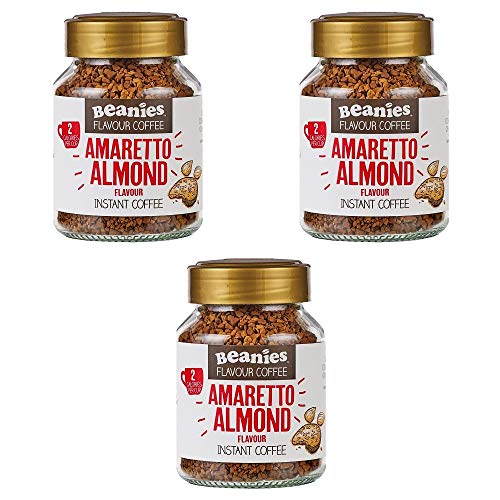 Beanies Amaretto Instant Coffee Mandelgeschmack, 50 g, 3 Stück von Beanies The Flavour Co