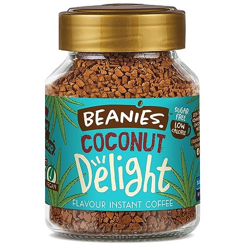 Beanies Instant Coffee Coconut Delight aromatisierter Instantkaffee, 50 g (6er Pack) von Beanies The Flavour Co