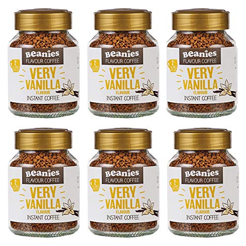 Beanies Instant-Kaffeedosen mit Vanillegeschmack, 6 Stück von Beanies The Flavour Co