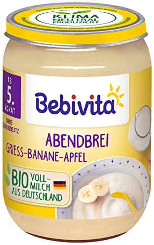 Bebivita Abendbrei Grieß-Banane-Apfel, 6er Pack (6 x 190g) von Bebivita