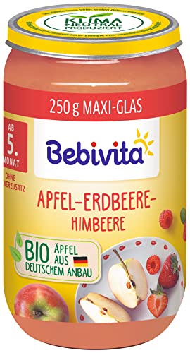 Bebivita Früchte Apfel-Erdbeere-Himbeere, 6er Pack (6 x 250 g) von Bebivita