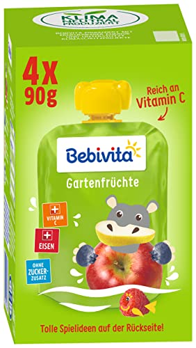 Bebivita Gartenfrüchte, 1er Pack (4 x 90 g) von Bebivita