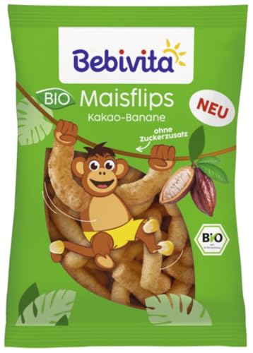 Bebivita Knabberprodukte Maisflips Kakao-Banane, 30g, 7er Pack (7x30g) von Bebivita