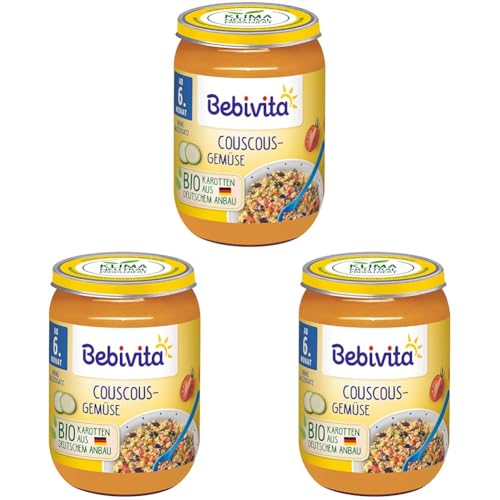 Bebivita Menüs ab dem 6. Monat Couscous-Gemüse (6x190g) (Packung mit 3) von Bebivita