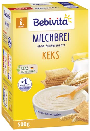 Bebivita Milchbrei Keks, ohne Zuckerzusatz, 3er Pack (3 x 500g) von Bebivita