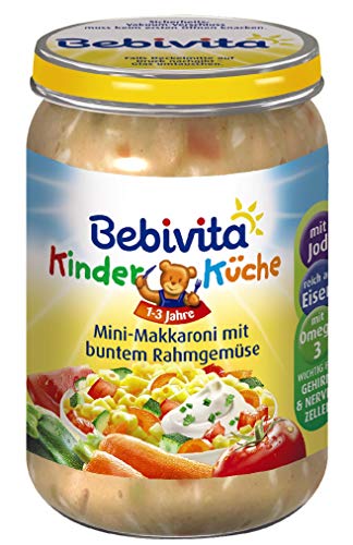 Bebivita Mini-Makkaroni mit buntem Rahmgemüse, 6er Pack (6 x 250 g) von Bebivita