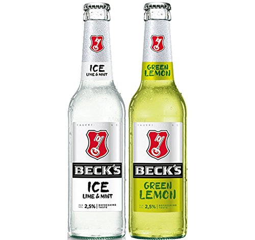 Becks Bier Mix Set - Becks ICE Lime & Mint 330ml (2,5% Vol) + Becks Green Lemon 330ml (2,5% Vol) -[Enthält Sulfite] - Inkl. Pfand MEHRWEG von Becks-Becks