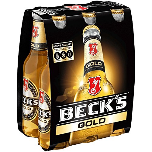 Becks Gold Pils 6er Sixpack Set - 6 x 330ml (4,9% Vol) - inkl. Pfand -[Enthält Sulfite] - Inkl. Pfand MEHRWEG von Becks-Becks