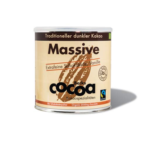 Traditionelle dunkle Bio Trinkschokolade mit Vanille - MASSIVE Becks Cocoa 1500g von Becks Cocoa