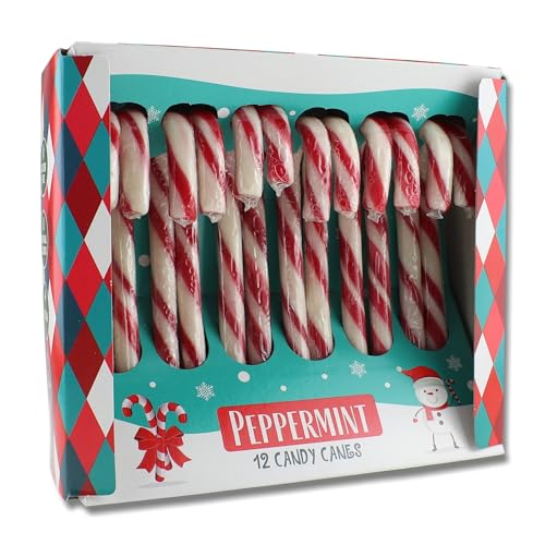 Becky's 12 Zuckerstangen - Candy Canes - Peppermint - Pfefferminze Geschmack - 12 Stück, je 12 g von Becky's