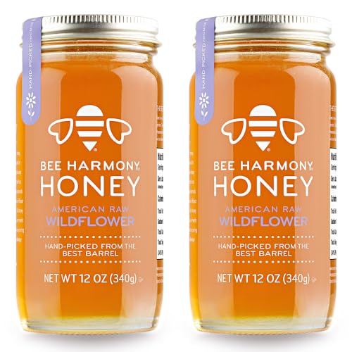 Bee Harmony American Raw Wildflower Honig, 680 ml (2 Stück) von Bee Harmony