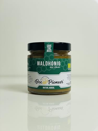 Bee Pioneer Waldhonig aus Litauen, Naturhonig, 500g, Aus den Wäldern des Regionalparks Gražutė von Bee Pioneer