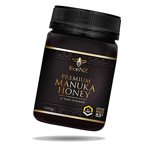 BeeNZ® - Premium Manuka Honig MGO 83+ (UMF5+) 500g aus Neuseeland - 100% reiner Manuka-Honig ohne Zusatzstoffe - Methylglyoxal Gehalt von BeeNZ