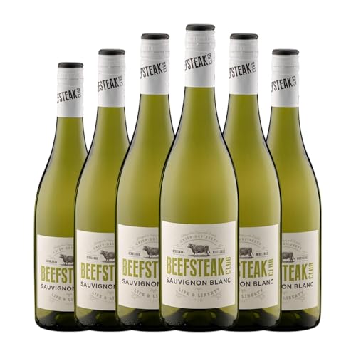 Beefsteak Club Sauvignon Weiß 75 cl Weißwein (Karton mit 6 Flaschen von 75 cl) von Beefsteak Club