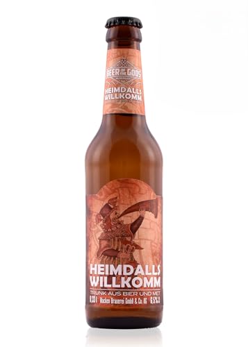 WACKEN BRAUEREI Metbier - Mix Craft Beer Box 20 x 0,33 l Flasche | HEIMDALLS WILLKOMM | Viking Craftbeer Set Gift for Men | Wikinger Kraft Bier Geschenk für Männer | Party Festival Heavy Metal von Beer of the Gods - Since 2016 - Wacken Brauerei