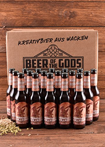 WACKEN BRAUEREI Metbier - Mix Craft Beer Box 6 x 0,33 l Flasche | HEIMDALLS WILLKOMM | Viking Craftbeer Set Gift for Men | Wikinger Kraft Bier Geschenk für Männer | Party Festival Heavy Metal von Beer of the Gods - Since 2016 - Wacken Brauerei