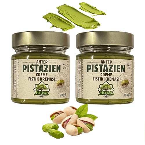 Natürliche Pistaziencreme aus Premium Pistazien | 200 g | Für die virale Dubai-Schokolade und alle Gerichte | Pistazienpaste | Pistazienmus | Ohne Palmöl und Glukose (2 Stück Premium) von Beho