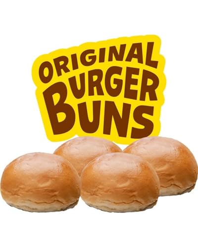 Burger Brötchen - Original, 4er Pack - Perfekt für Frühstück, Picknick, Party & Grillen - Frisches Gebäck von Bekarei von BEKAREI