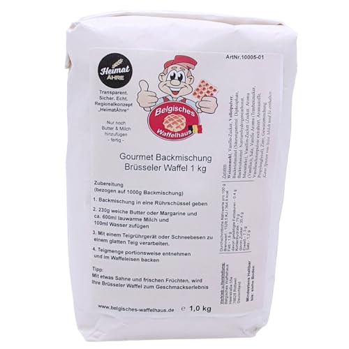 Gourmet Backmischung Brüsseler Waffel 1 kg von Belgisches Waffelhaus