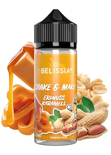 Belissia Shake and Make - Erdnuss-Karamell - Hochdosiertes Lebensmittel Aroma 10ml mit praktischer Schüttelflasche zum mischen. Für Lebensmittel, Kochen, Backen, Hobby, Raumerfrischung uvm. von Belissia