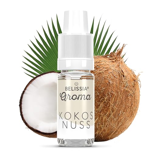 Belissia Lebensmittelaroma - Kokosnuss - Hochdosiertes Lebensmittel Aroma 10ml. Zur Verwendung in Lebensmitteln & Getränken für Vernebler, Nebelmaschinen, Diffuser uvm. von Belissia