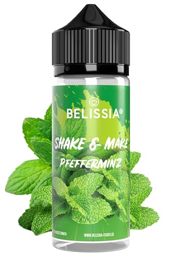 Belissia Shake and Make - Pfefferminz - Hochdosiertes Lebensmittel Aroma 10ml mit praktischer Schüttelflasche zum mischen. Für Lebensmittel, Kochen, Backen, Hobby, Raumerfrischung uvm. von Belissia