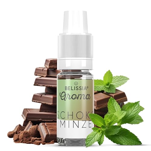 Belissia Lebensmittelaroma - Schoko-Minze - Hochdosiertes Lebensmittel Aroma 10ml. Zur Verwendung in Lebensmitteln & Getränken, für Vernebler, Nebelmaschinen, Diffuser uvm. von Belissia