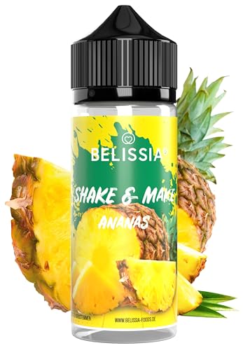 Belissia Shake and Make - Ananas - Hochdosiertes Lebensmittel Aroma 10ml mit praktischer Schüttelflasche zum mischen. Für Lebensmittel, Kochen, Backen, Hobby, Raumerfrischung uvm. von Belissia