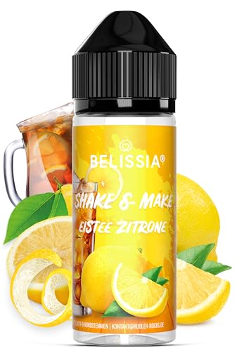 Belissia Shake and Make - Eistee-Zitrone - Hochdosiertes Lebensmittel Aroma 10ml mit praktischer Schüttelflasche zum mischen. Für Lebensmittel, Kochen, Backen, Hobby, Raumerfrischung uvm. von Belissia