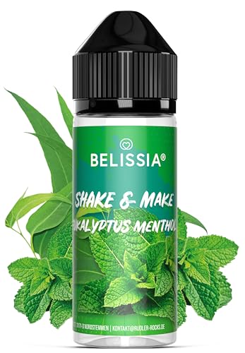 Belissia Shake and Make - Eukalyptus-Menthol - Hochdosiertes Lebensmittel Aroma 10ml mit praktischer Schüttelflasche zum mischen. Für Lebensmittel, Kochen, Backen, Hobby, Raumerfrischung uvm. von Belissia