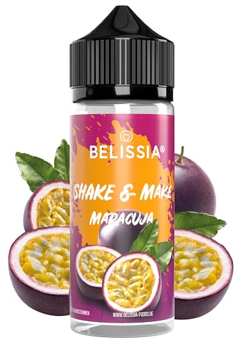 Belissia Shake and Make - Maracuja - Hochdosiertes Lebensmittel Aroma 10ml mit praktischer Schüttelflasche zum mischen. Für Lebensmittel, Kochen, Backen, Hobby, Raumerfrischung uvm. von Belissia