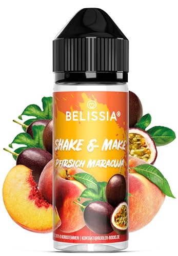 Belissia Shake and Make - Pfirsich-Maracuja - Hochdosiertes Lebensmittel Aroma 10ml mit praktischer Schüttelflasche zum mischen. Für Lebensmittel, Kochen, Backen, Hobby, Raumerfrischung uvm. von Belissia