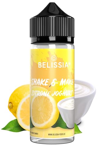 Belissia Shake and Make - Zitrone-Joghurt - Hochdosiertes Lebensmittel Aroma 10ml mit praktischer Schüttelflasche zum mischen. Für Lebensmittel, Kochen, Backen, Hobby, Raumerfrischung uvm. von Belissia