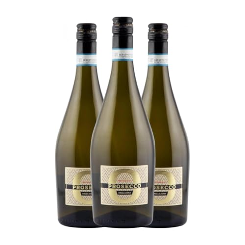 Bella Aura Oro Frizzante Glera Treviso 75 cl Weißer Sekt (Karton mit 3 Flaschen von 75 cl) von Bella Aura Oro