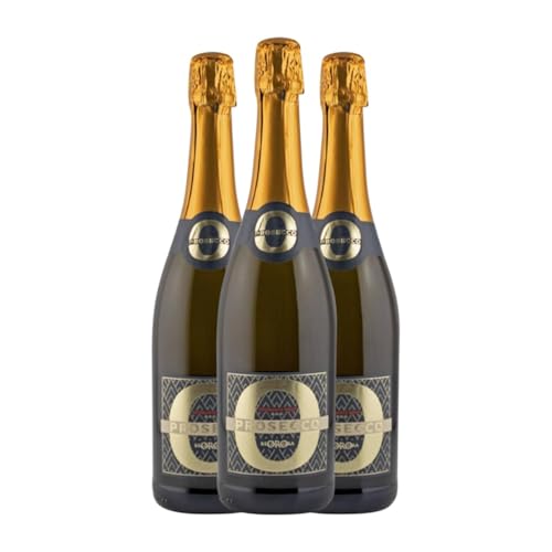 Bella Aura Oro Spumante Glera Brut Prosecco 75 cl Weißer Sekt (Karton mit 3 Flaschen von 75 cl) von Bella Aura Oro