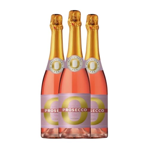 Bella Aura Oro Spumante Rosé Prosecco 75 cl Rosé Sekt (Karton mit 3 Flaschen von 75 cl) von Bella Aura Oro