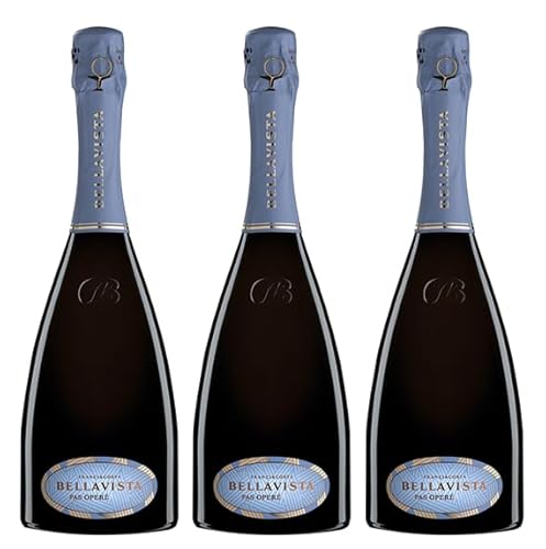 3x 0,75l - 2017er - Bellavista - Pas Operé - Extra Brut - Franciacorta D.O.C.G. - Lombardei - Italien - Schaumwein extra brut von BELLAVISTA