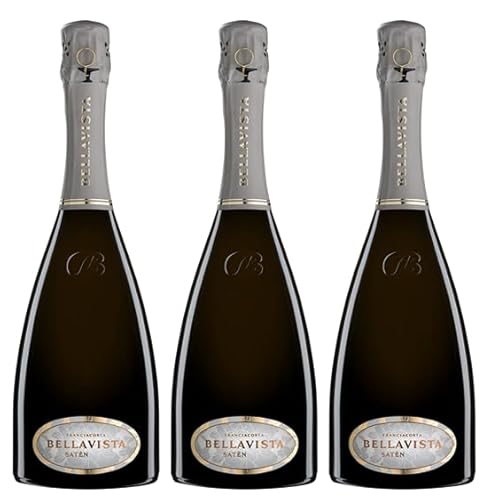 3x 0,75l - 2018er - Bellavista - Satèn - Brut - Franciacorta D.O.C.G. - Lombardei - Italien - Schaumwein brut von Bellavista