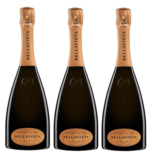 3x 0,75l - Bellavista - Grande Cuvée - Alma - Brut - Franciacorta D.O.C.G. - Lombardei - Italien - weißer Schaumwein brut von BELLAVISTA