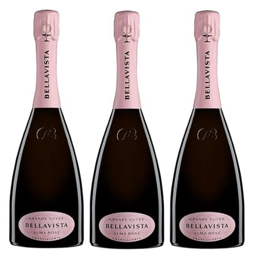 3x 0,75l - Bellavista - Grande Cuvée - Alma - Rosé Brut - Franciacorta D.O.C.G. - Lombardei - Italien - Rosé-Schaumwein brut von BELLAVISTA