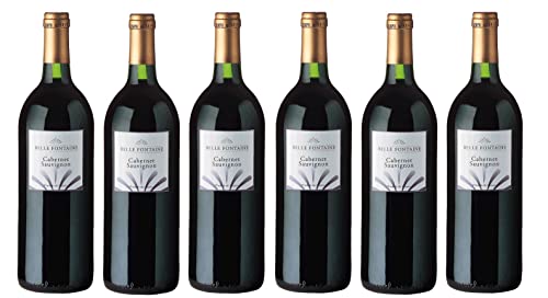 6x 1,0l - 2020er - Belle Fontaine - Cabernet Sauvignon - LITER - Pays d'Oc I.G.P. - Languedoc - Frankreich - Rotwein trocken von Belle Fontaine