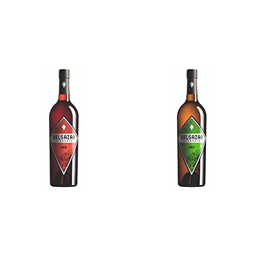 Belsazar Vermouth Red Wermut (1 X 0.75 L) & Dry Vermouth, Trockener Wermut aus dem Schwarzwald, Aperitif (1 x 0,75 l) von Belsazar