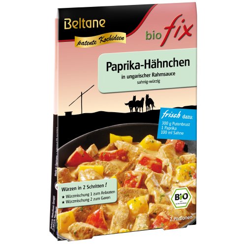 Beltane biofix Paprika-Hähnchen - 2 Portionen, 5er Pack (5x 19,2 g) - Bio von Beltane