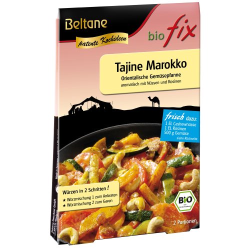 Beltane biofix Tajine Marokko - 2 Portionen, 2er Pack (2 x 23,6 g Packung) - Bio von Beltane