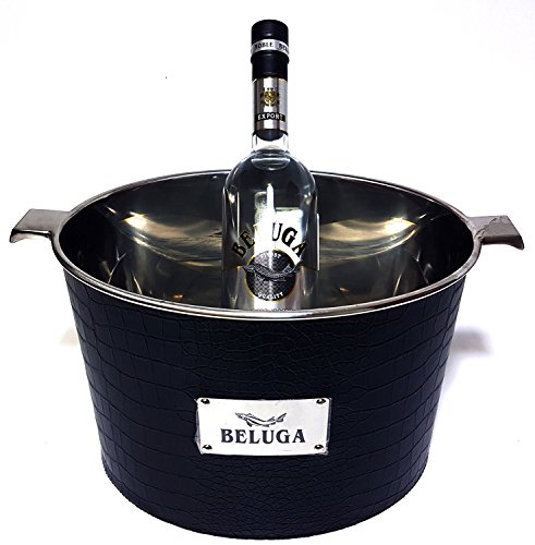 Beluga Set - Beluga Vodka 0,7l 700ml (40% Vol) + Flaschenkühler/Eisbox/Eiskübel von Beluga